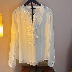 Tommy Hilfiger Cream Ruffle Blouse